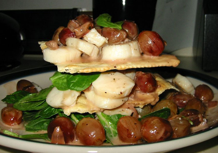 Sea Scallop and Red Grape Stackers