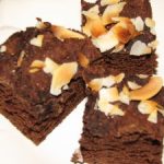 Banana Cocoa Cake Topped with Toasted Coconut