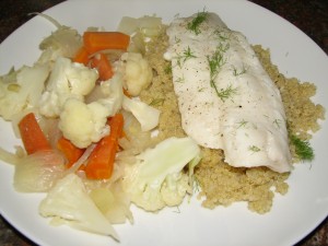 Cod with Fennel and Cauliflower