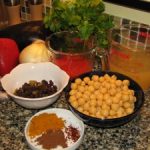 Moroccan Eggplant with Garbanzo Beans
