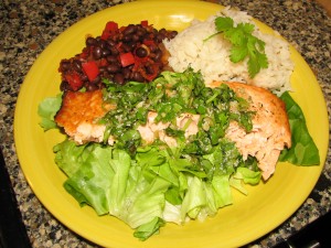 Southwest Salmon and Black Beans