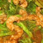 Sticky Glazed Shrimp and Broccoli with Brown Rice