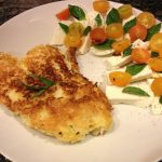 Coconut Crusted Cod with Caprese Salad