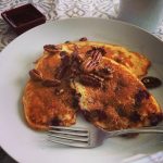 Lemon Blueberry Pancakes with Brown Butter Toasted Pecans