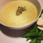 Roasted Parsnip Soup with Hazelnut Pesto