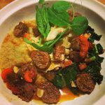 Cod and Chorizo with Lentils, Greens, and Heirloom Tomatoes