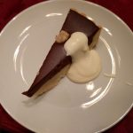 Dark Chocolate Ginger Tart with Cardamom Shortbread Crust and Creme Fraiche