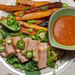Sheet Pan Pork Chops with Jo’s Korean Marinade and Spicy Carrots