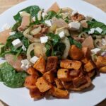 Chicken, Fennel, and Grapefruit Salad with Roasted Sweet Potatoes