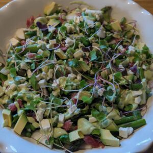 Asparagus Salad with Avocado Dressing