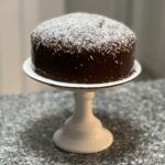 Coconut Pound Cake with Dark Chocolate Ganache
